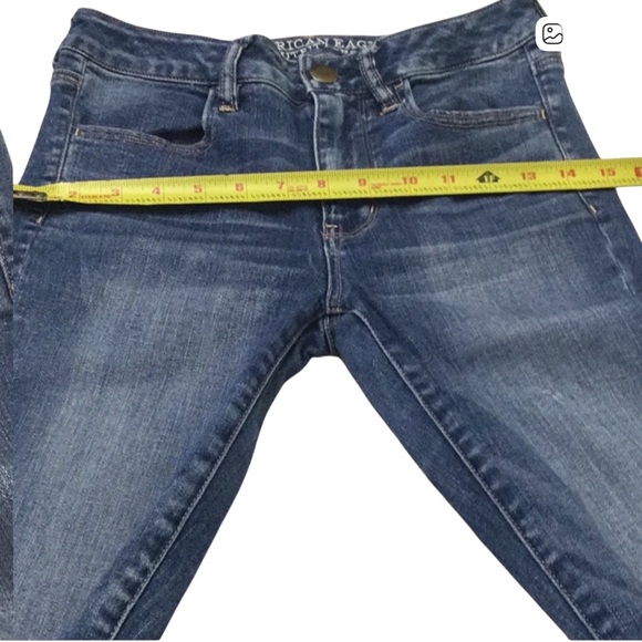American Eagle Women's Super-Stretch Medium Wash Hi Rise Jegging sz 4 - Picture 14 of 16
